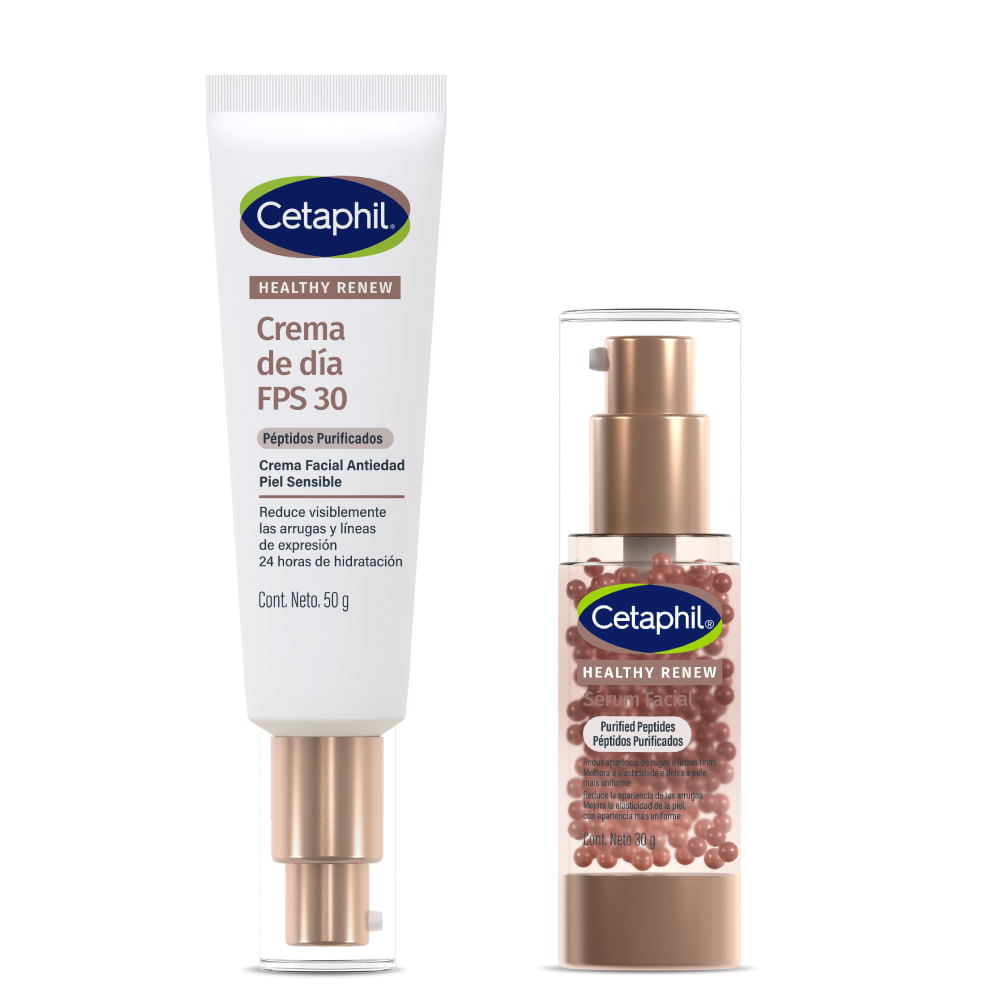 Kit Healhy Renew Serum Facial 30 ml +  Crema Día FPS 30- Cetaphil